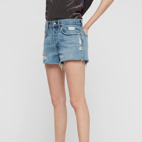 All Saints Mai destroyed shorts - Picture 2 of 8